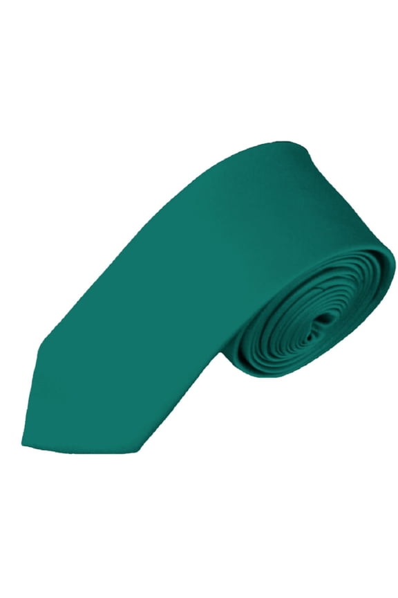 Big Boys' Kids' Children's Solid Color 48" Neck Tie, Teal