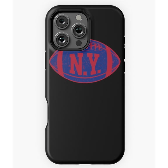 NYG Retro Football Logo Phone Case for iPhone 16 15 14 13 12 11 Pro Max