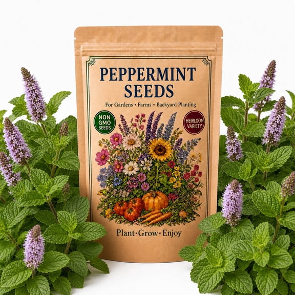 NYGardenia Peppermint Seeds, 1000+ Herb Seeds for Planting, Approx. 0.2g, Aromatic Culinary Herb for Home Gardens, Pots and Teas