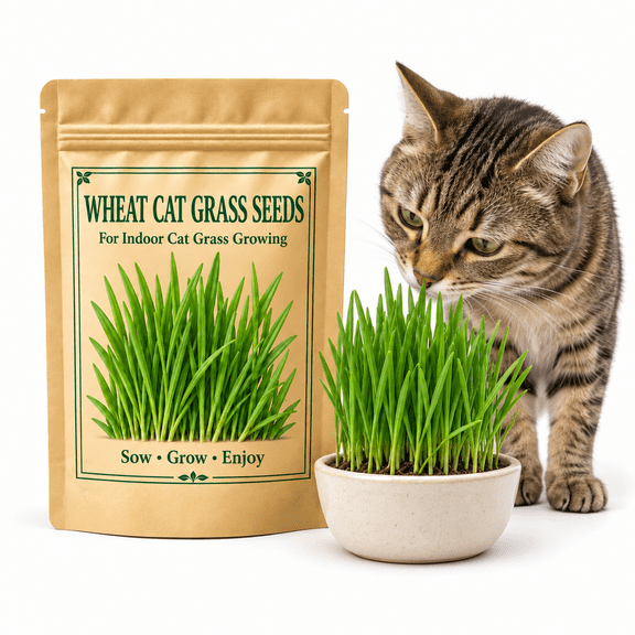 NYGardenia Wheat Cat Grass Seeds for Planting, 300 Seeds, Indoor Growing