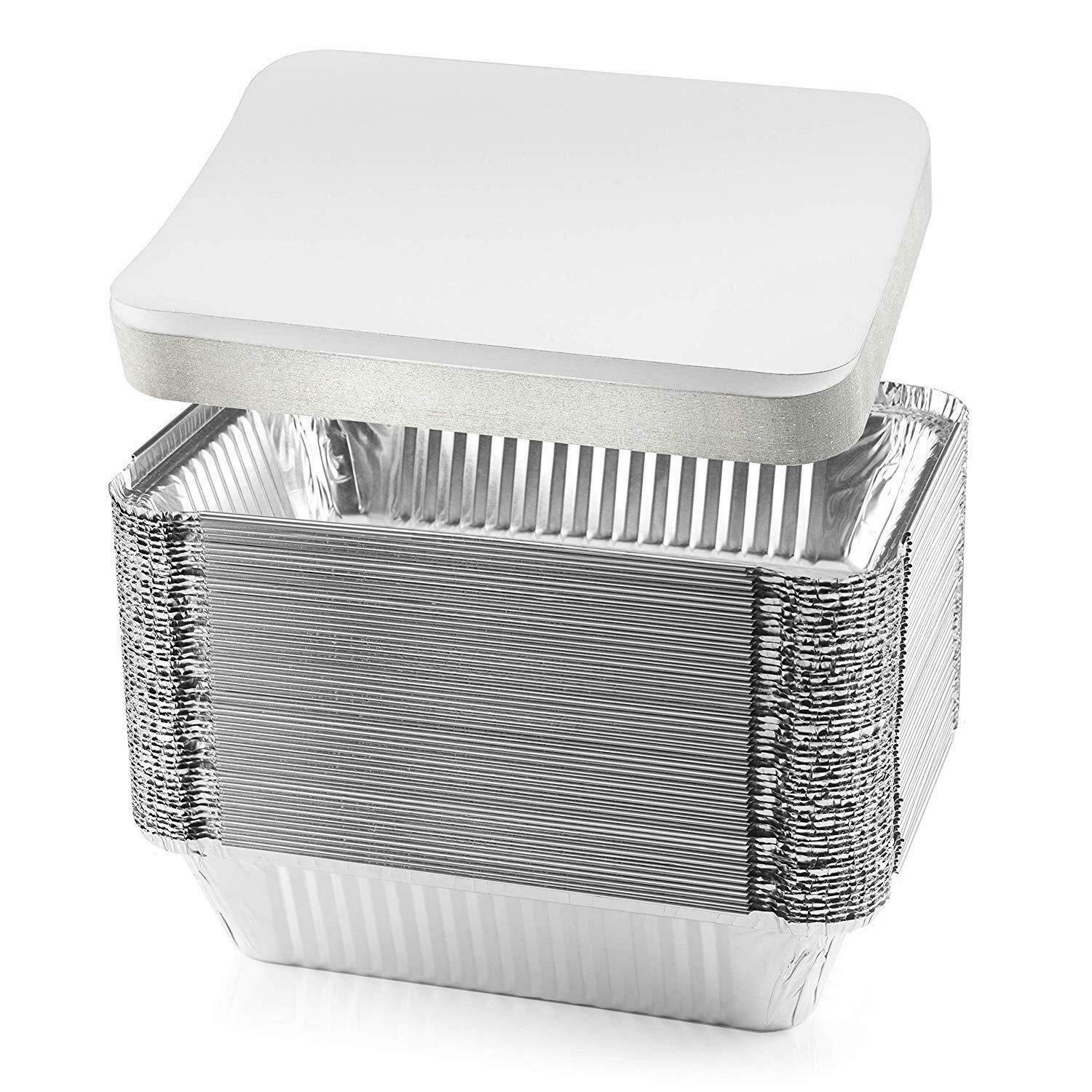 20 Pack Small Aluminum Pans with Lids, 1lb Capacity Disposable Foil