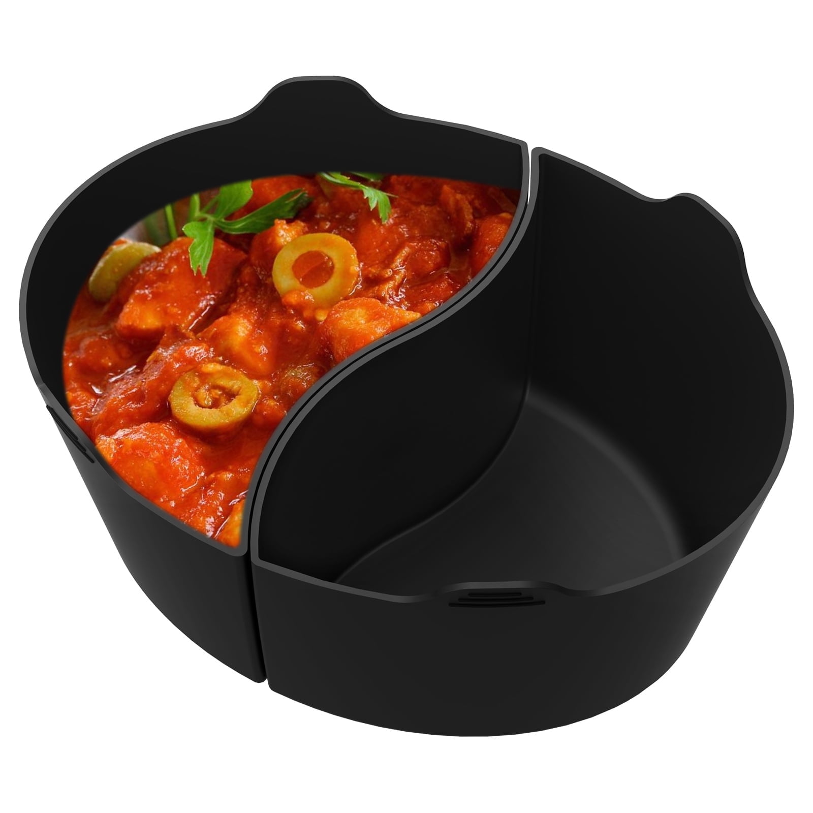 NYIDPSZ 2Pcs Slow Cooker Divider Liner for 6QT Pot Reusable Silicone Cooker Divider Insert