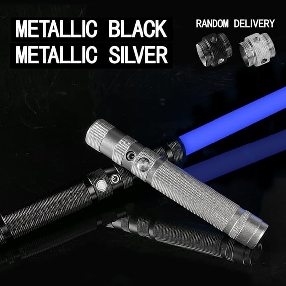 Keyohome RGB 7 Colors Change Lightsaber Heavy Fighting Metal Handle LED Luminous Sound Cosplay Outdoor Wars Knife Sword Toy Gift For Christmas and New Year