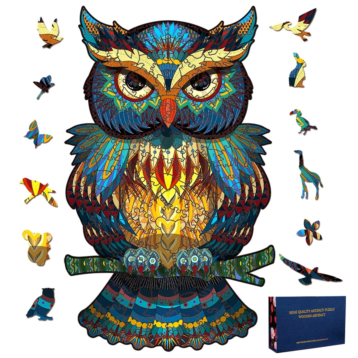 NYIDPSZ Colorful Wooden Jigsaw Puzzles, Unique Shape Pieces, Best Gift for Adults and Kids