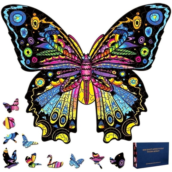 Keyohome Wooden Jigsaw Puzzles Unique Shape Jigsaw Pieces Best Gift for Adults and Kids