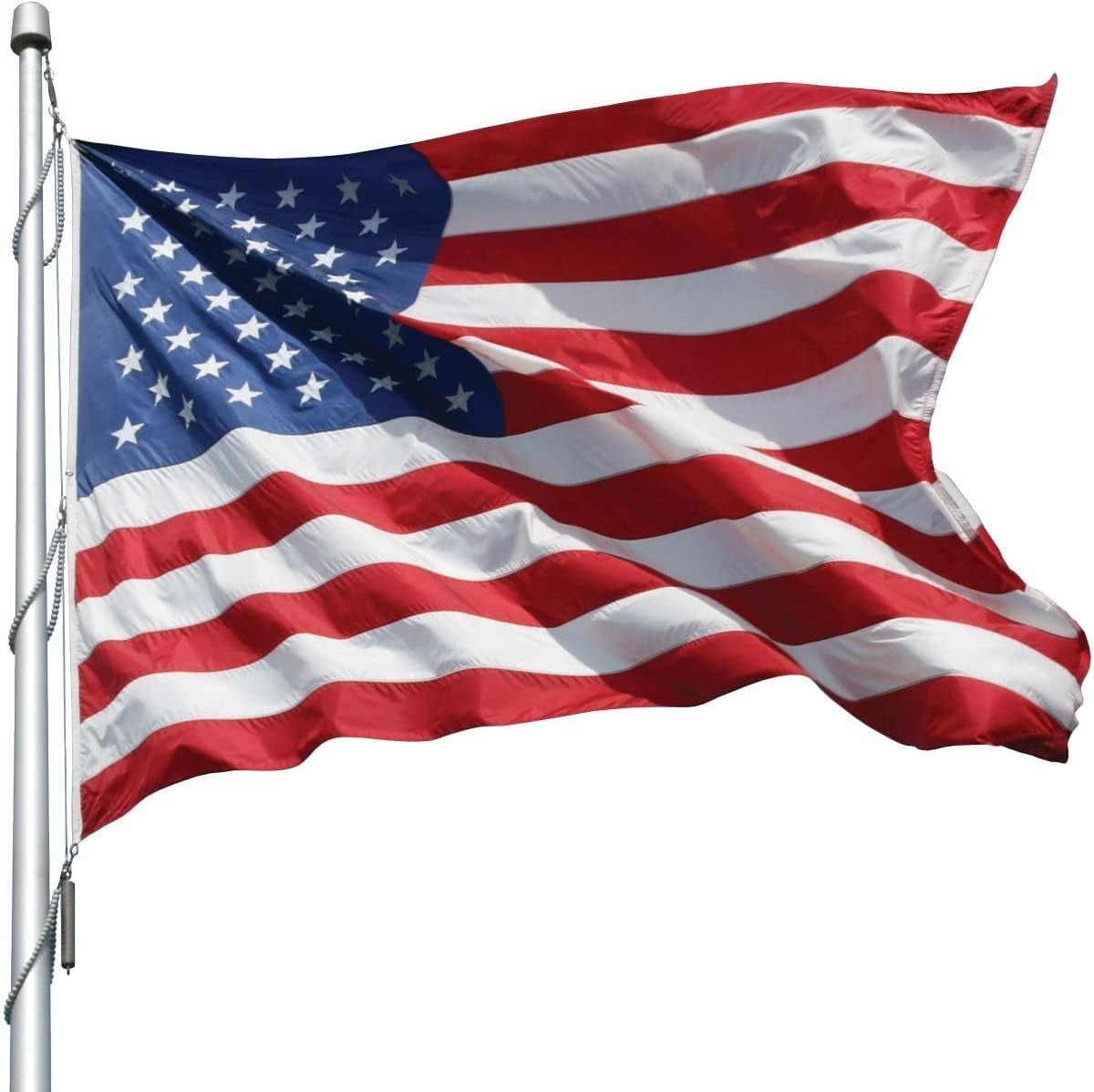 NYL-TUFF 12X18 Foot Nylon Outdoor Heavy Duty Embroidered American Flag