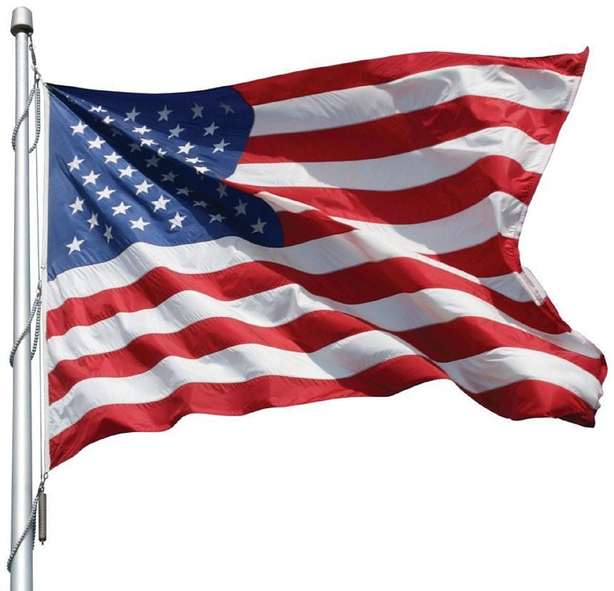NYL-TUFF 8x12 Foot Nylon Heavy Duty Outdoor Embroidered American Flag  (8x12 Foot)