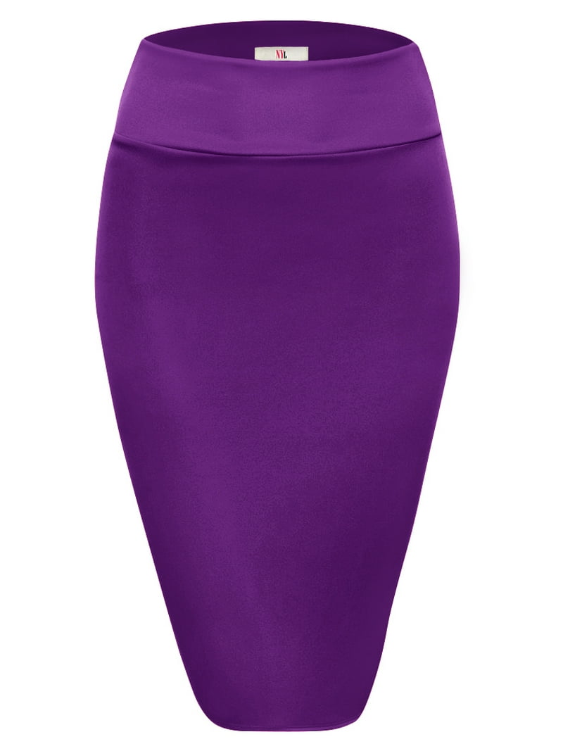 【新品未使用タグ付】highwaist pencil skirt ブラック Knee Length High Waist Stretch Pencil Skirt - Black/Small at