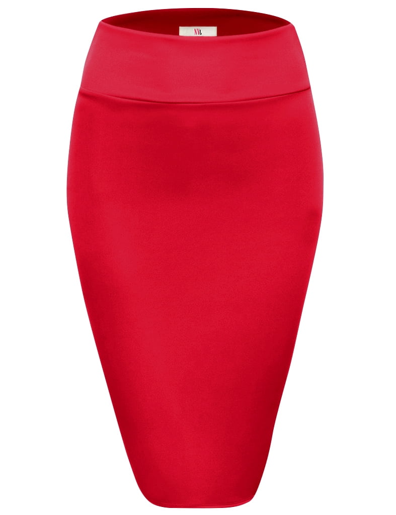 NYL Womens Below Knee High Waist Office Pencil Skirt, Small, Royal Blue -  Walmart.com