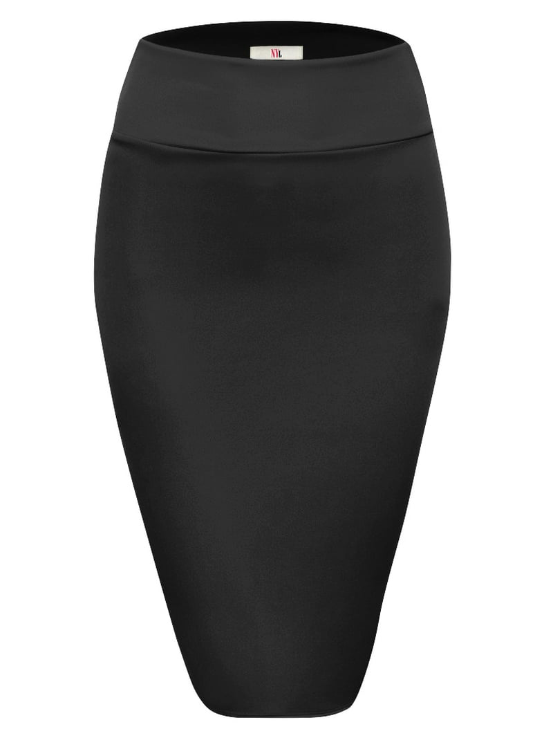 louren highwaist pencil skirt ブラック NYL Womens Below Knee High Waist Office Pencil Skirt, XXX