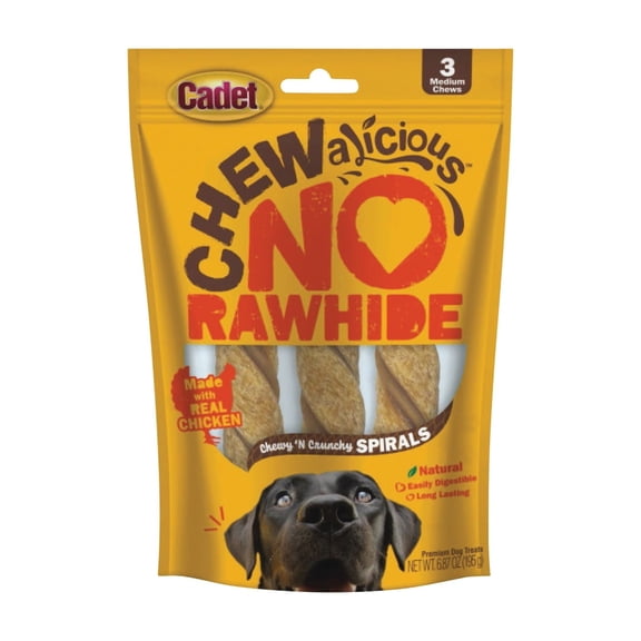 NYLABONE / Cadet Pet Cadet Chewalicious Spiral Dog Treat - Pack of 12