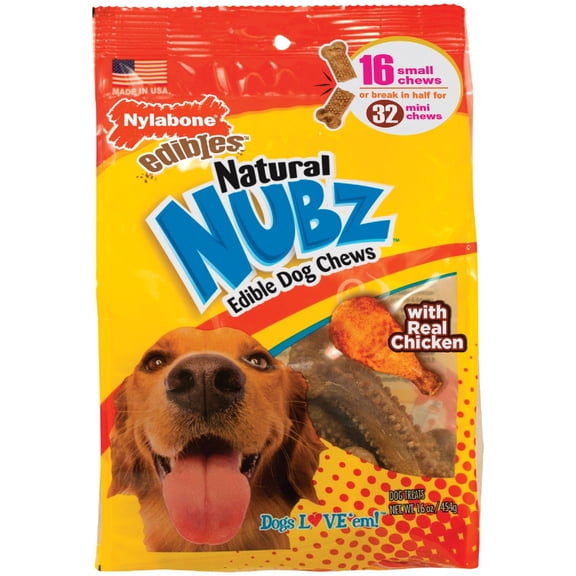 NYLABONE / Cadet Pet Nylabone Edibles Natural Nubz Dog Treat Chew - Pack of 2