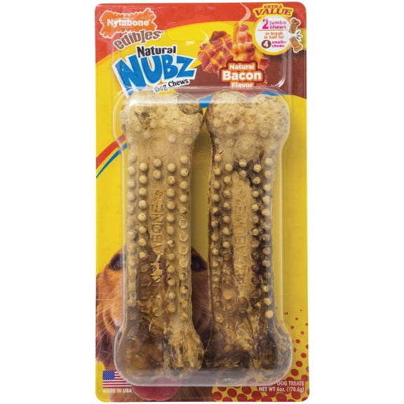 NYLABONE / Cadet Pet Nylabone Edibles Natural Nubz Dog Treat Chew - Pack of 8