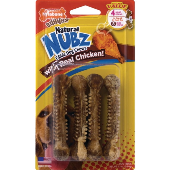 NYLABONE / Cadet Pet Nylabone Edibles Natural Nubz Dog Treat Chew - Single Pack