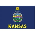 thumbnail image 1 of NYLGLO 141860 Kansas State Flag,3x5 Ft, 1 of 4