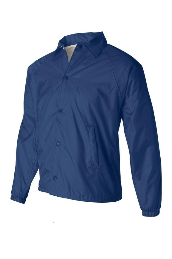 NYLON COACH'S JACKET/LINED ROYAL L