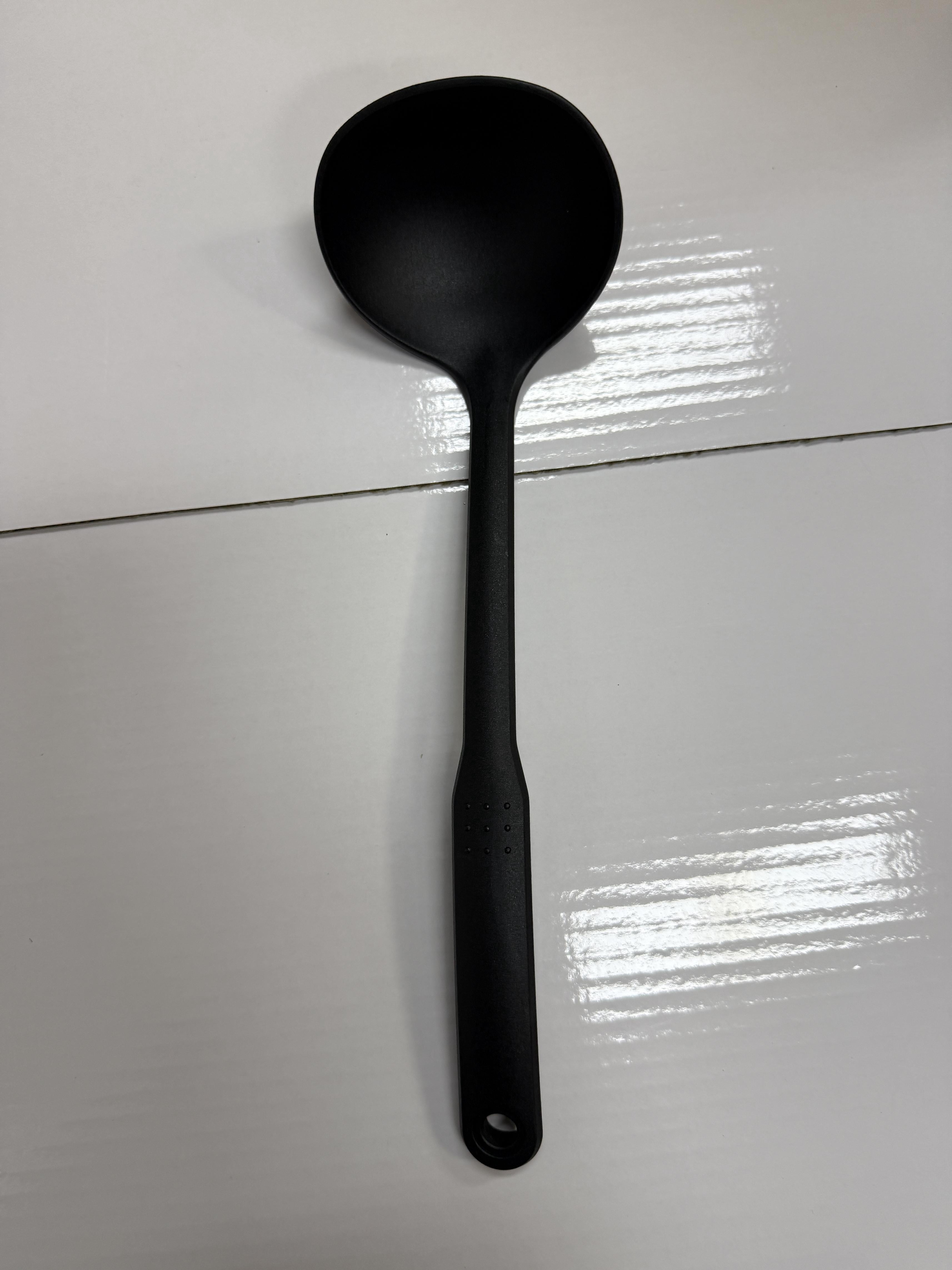 BLACK NYLON KITCHEN LADLE