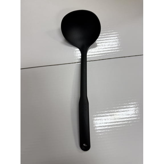 BLACK NYLON KITCHEN LADLE