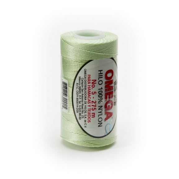 NYLON NO.5 by Omega - Strong 100% Nylon String Cord for Fine Crochet and Crafts - Color: 69 Pistachio