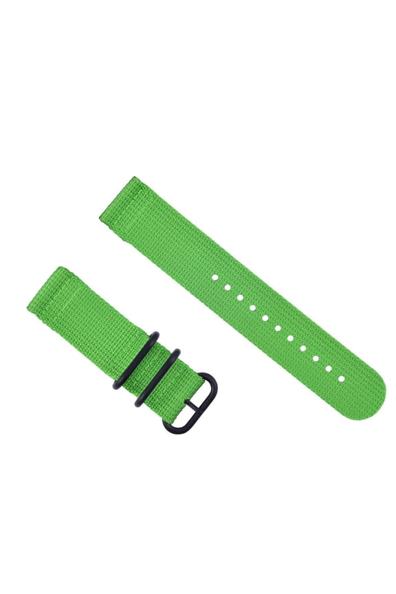 NYLON STRAP FOR SUUNTO CORE DIVER WATCH BAND LUGS ADAPTER SET 3 RING PVD GREEN