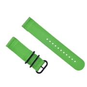 Nylon Strap, 24mm, Green, Black Buckle, Compatible With Suunto Core Diver Watch Band Lugs Adapter Set 3 Ring Pvd Green, Part WP-70790