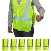 NYOrtho High Visibility Vest Reflective Lightweight Breathable Safety Vest for Men & Women, 32-44” 6 Pcs