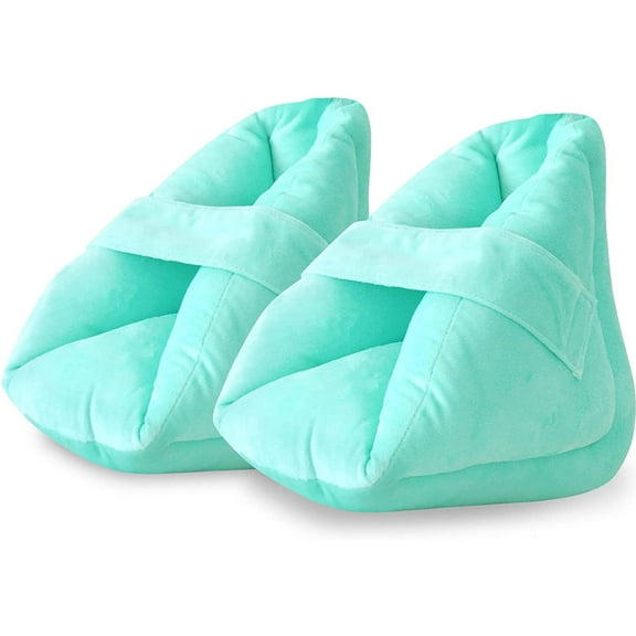 NYOrtho Quilted Foot Pillow Heel Protector Cushion Gentle Velvet Fabric, Universal Standard 1 Pair