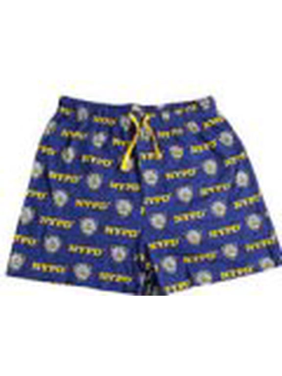 Boxer Shorts Blue Mens Sleepwear NYC Police Gift Medium