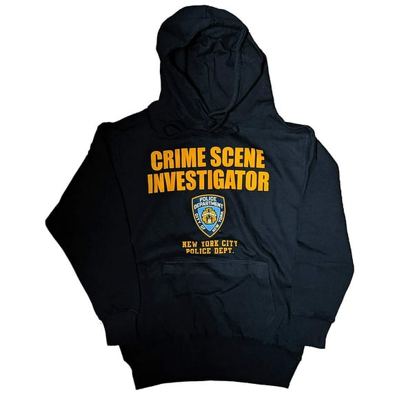 NYPD Crime Scene Investigation Hoodie CSI Sweatshirt Navy Blue Small