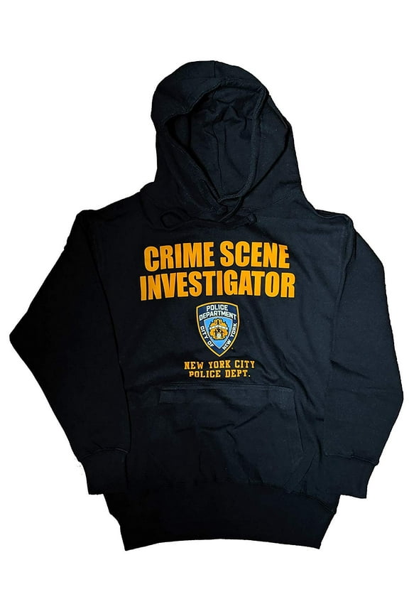 Crime Scene Investigation Hoodie CSI Sweatshirt Navy Blue Small