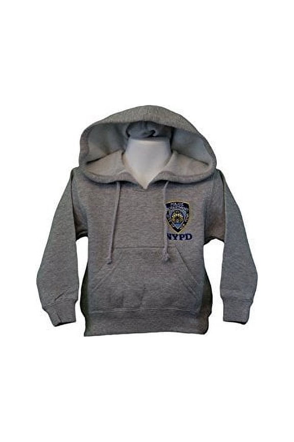 Kids Hoodie Embroidered Sweatshirt Gray Large14-16