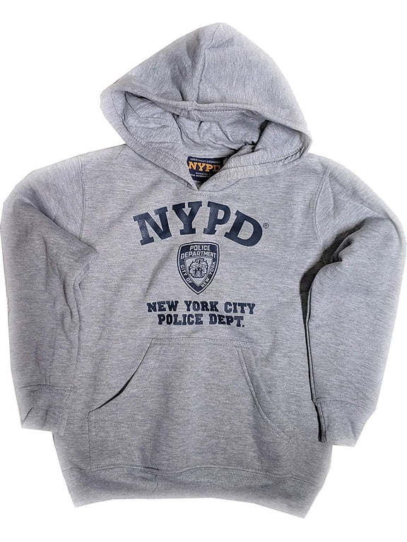 Kids Hoodie Navy Print Sweatshirt Gray Medium10-12