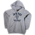 thumbnail image 1 of NYPD Kids Hoodie Navy Print Sweatshirt Gray Small6-8, 1 of 2