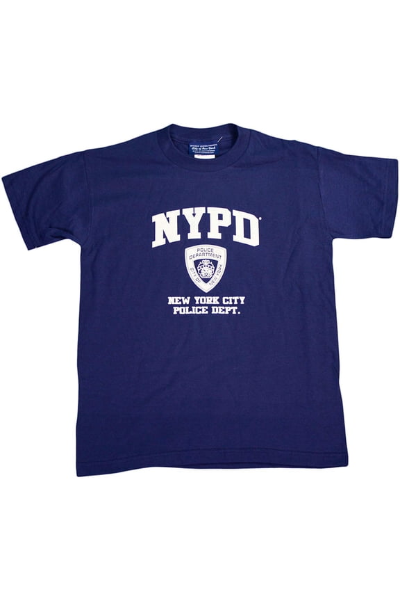 Kids Short Sleeve Screen Print T-Shirt Navy White XS 2-4