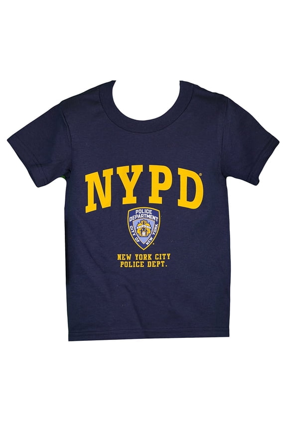 Kids Short Sleeve Screen Print T-Shirt Navy Yellow Medium 10-12