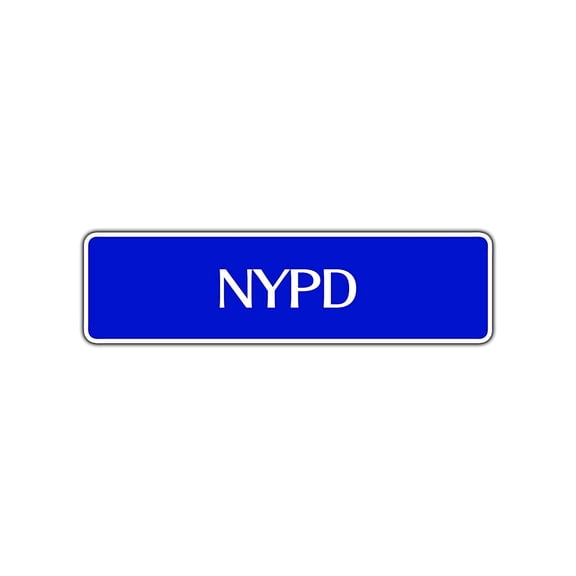 NYPD New York Aluminum Metal Novelty Street Sign Gift Décor 4x13.5
