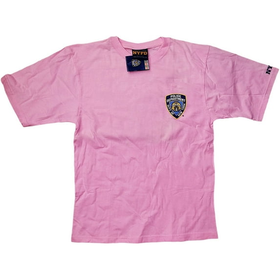 NYPD Short Sleeve New York Finest Back T-Shirt Pink Small