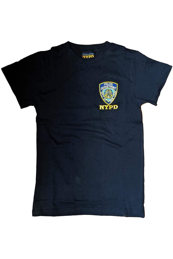 Short Sleeve T-Shirt with Embroidered Logo Navy Small