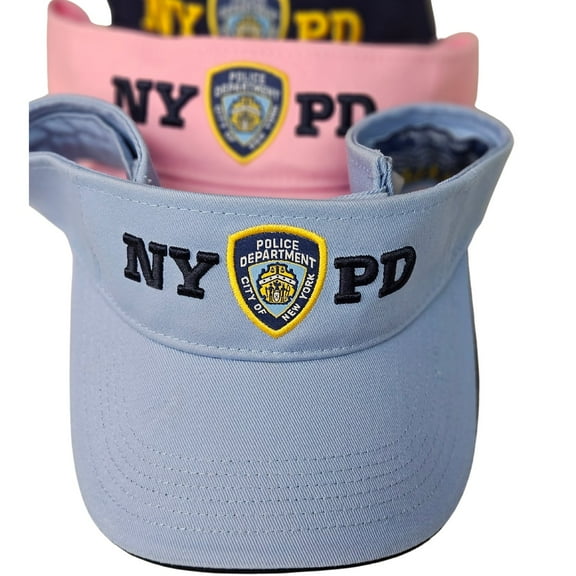 NYPD Sun Visor Officially Licensed Adult One-Size Light Blue