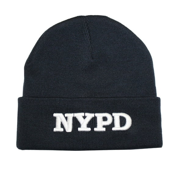 NYPD Winter Hat New York Police Department Navy & White One Size