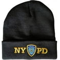 thumbnail image 1 of NYPD Winter Hat Police Badge New York Police Department Black & Gold One Size, 1 of 1