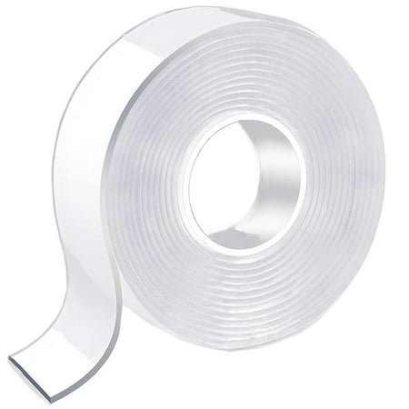 NYPRIC Double Sided Heavy Duty Reusable Mounting Tapes, Acrylic Gel, Clear, 9.84 ft