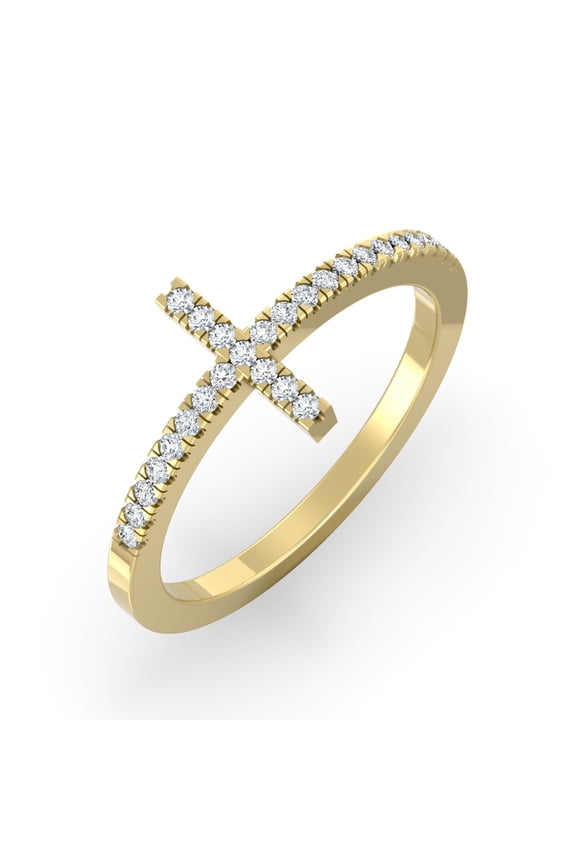 2.00 Ct Round Cut Diamond Womens Cross Engagement Ring 14K Yellow Gold Plated 925 Sterling Silver -8