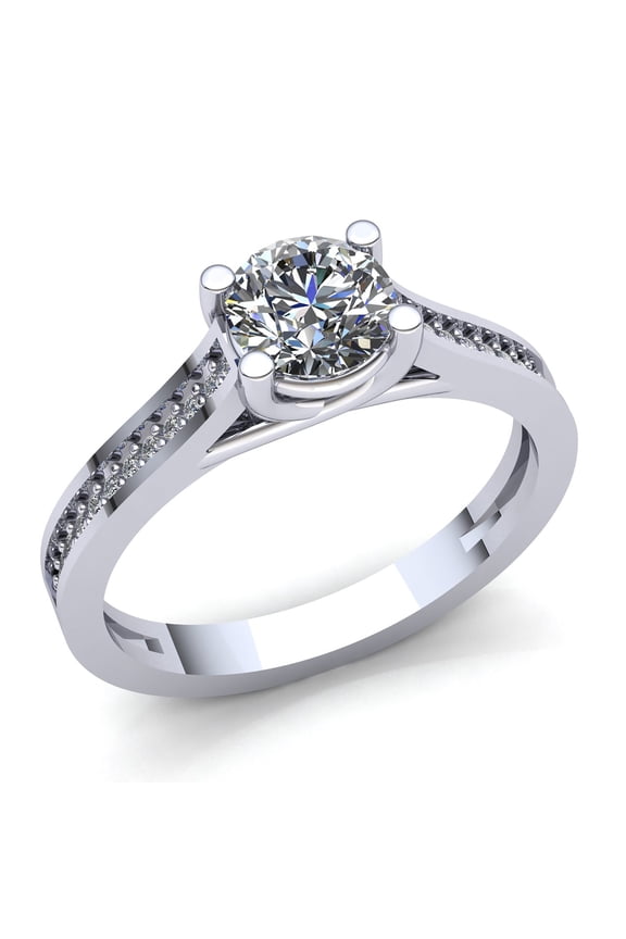 2.00 Ct Round Cut Diamond Womens Halo Engagement Ring 14K White Gold Plated 925 Sterling Silver -9.5