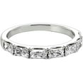 thumbnail image 1 of NYS Jewellers 2.10 Ctw Radiant Cut Diamond Womens Band Ring 14K White Gold Plated 925 Sterling Silver -6, 1 of 5