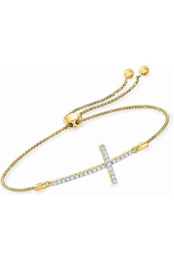 6.00 Ctw Round Cut Diamond Womens Bolo Bracelet 14K Yellow Gold Plated 925 Sterling Silver
