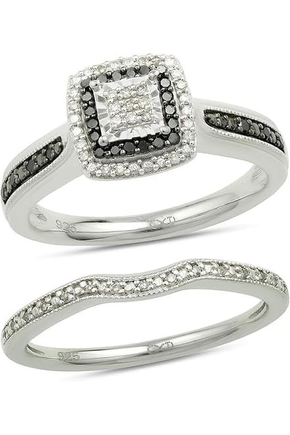 14K White Gold Plated 2.40 Ct Round Cut White Diamond Wedding Engagement Bridal Ring Set For Women's 925 Sterling Silver -4