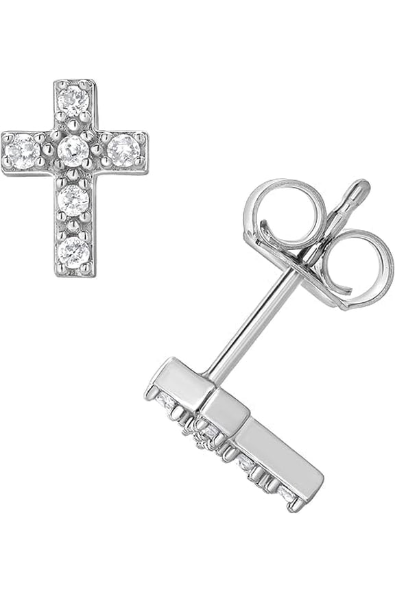 925 Sterling Silver 1.50 Ct Round Cut White Diamond Push Back Stud Earring's 14K White Gold Plated For Women's