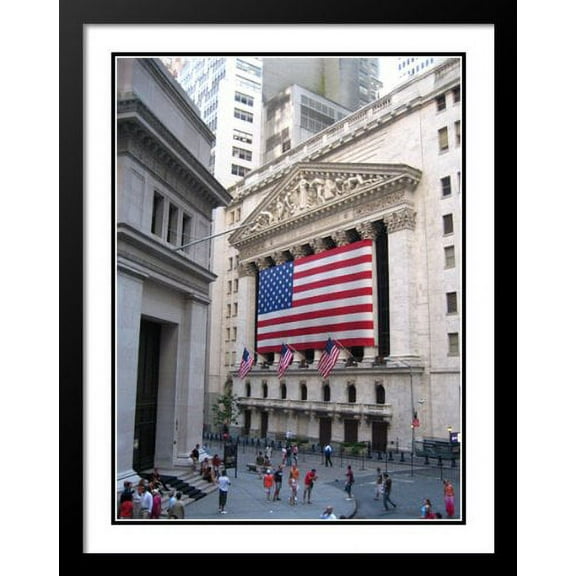 NYSE New York Stock Exchange Large 20x23 Framed and Double Matted Photo