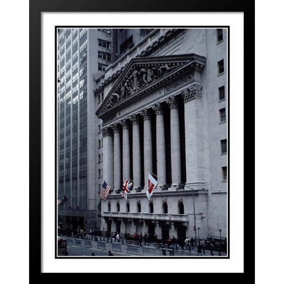 NYSE New York Stock Exchange Large 20x23 Framed and Double Matted Photo
